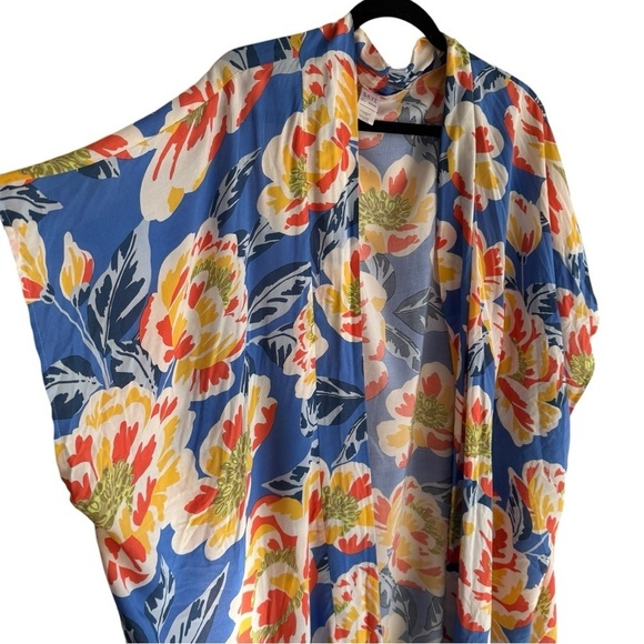 NWT Skye Nelly Kaftan, Blue/Tahiti Print, One Size - Picture 3 of 7